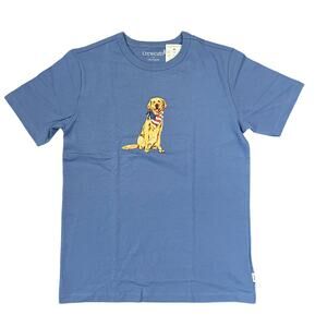 NWT J. Crew Boys' Blue Dog W/Patriotic Bandana Graphic Tee - SIZE L